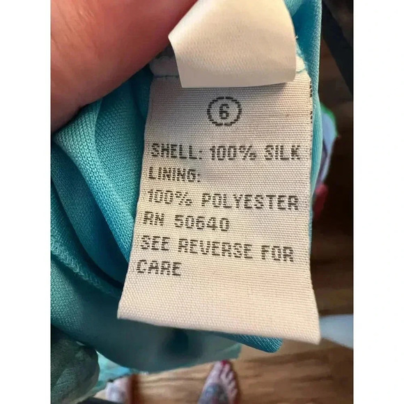 JONATHAN MARTIN STUDIOS 100% SILK MIDI HALTER DRESS SIZE 6 - Picture 12 of 12